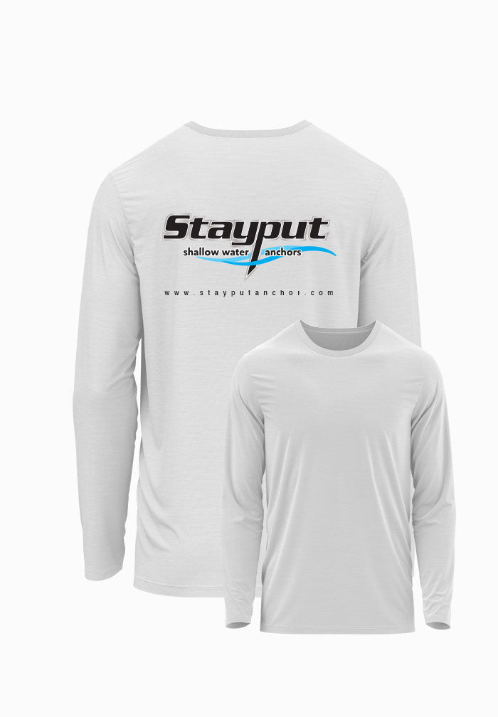 Stayput Anchor Performance Long Sleeve Tee in White